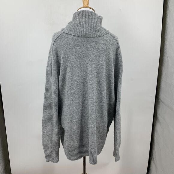 Peyton Jensen Tatum Tunic Sweater Women S Small Gray Turtleneck Pullover Stretch - Picture 9 of 16
